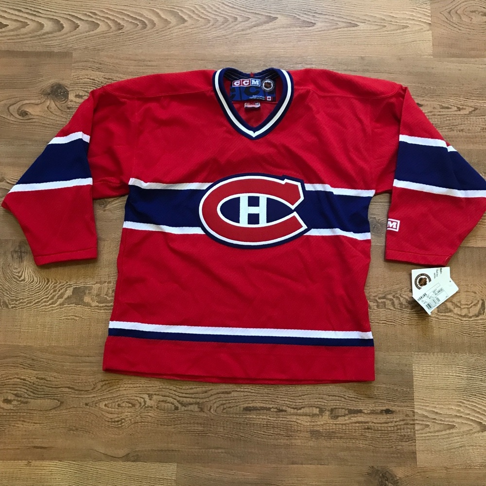 Vintage CCM Hockey Jersey NHL Jersey Red and Navy